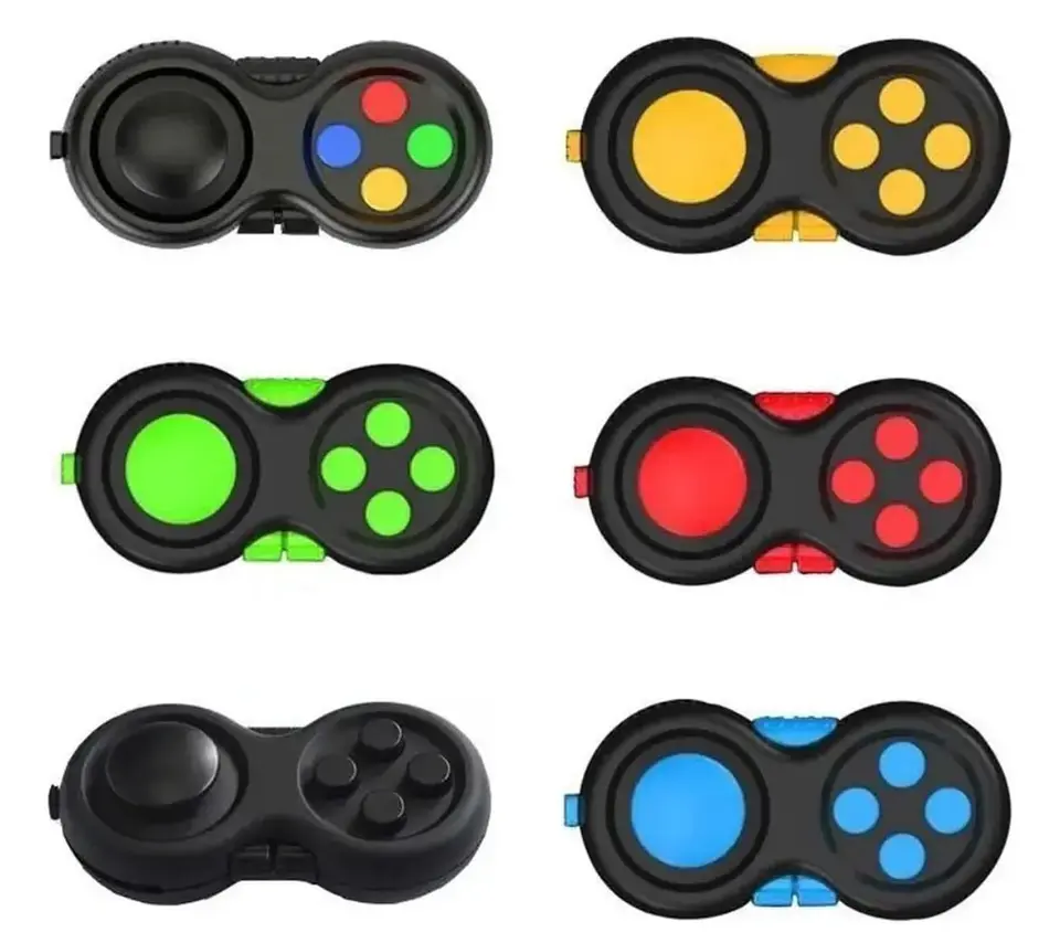 Fidget Pad Sensorial Tipo Control con Joystick y Botones 5
