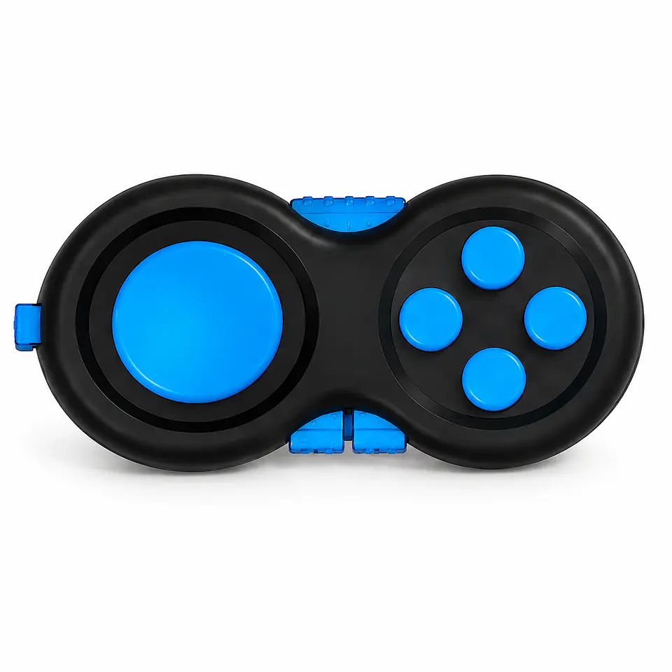 Fidget Pad Sensorial Tipo Control con Joystick y Botones 15