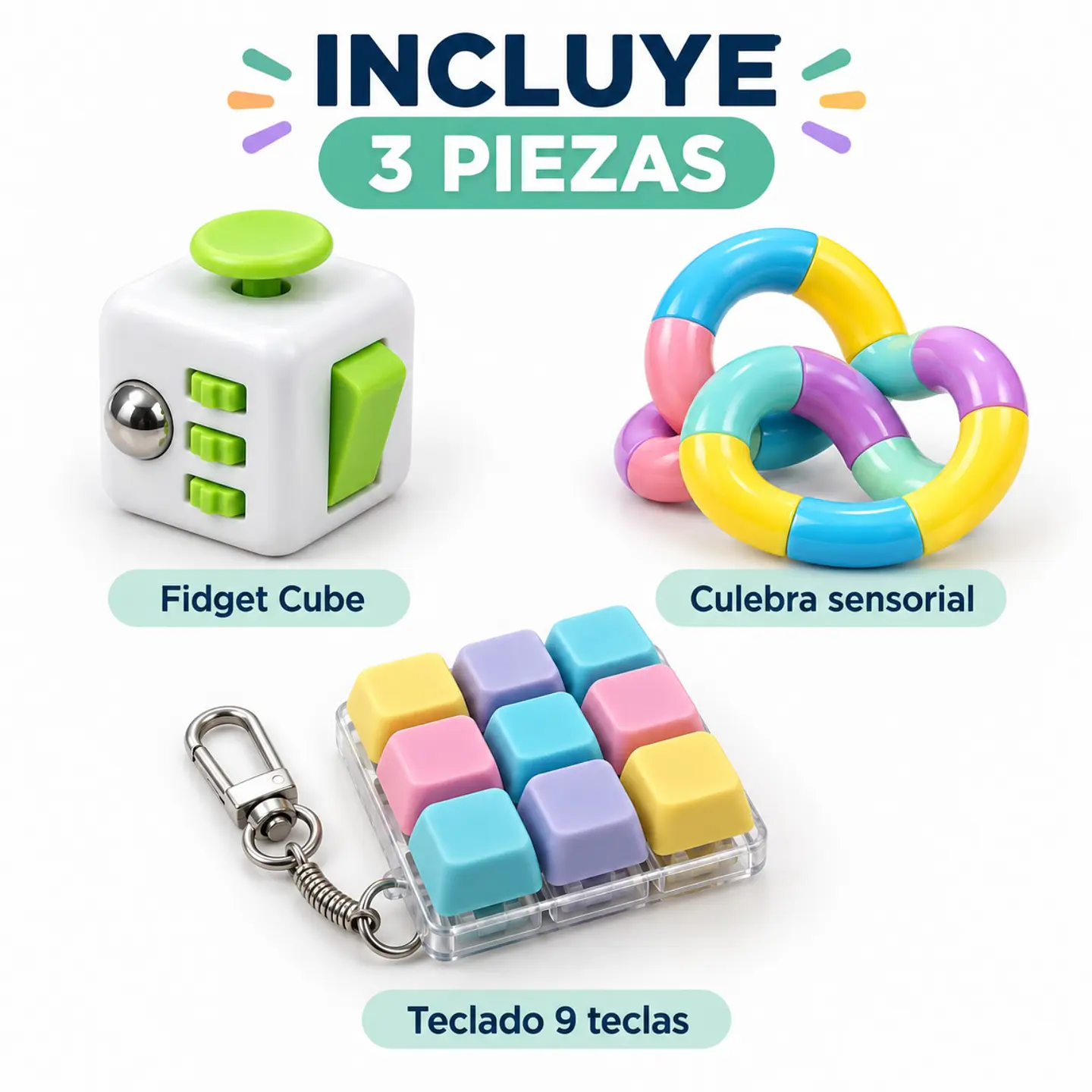 Kit Sensorial Antiestrés 3 Piezas 2