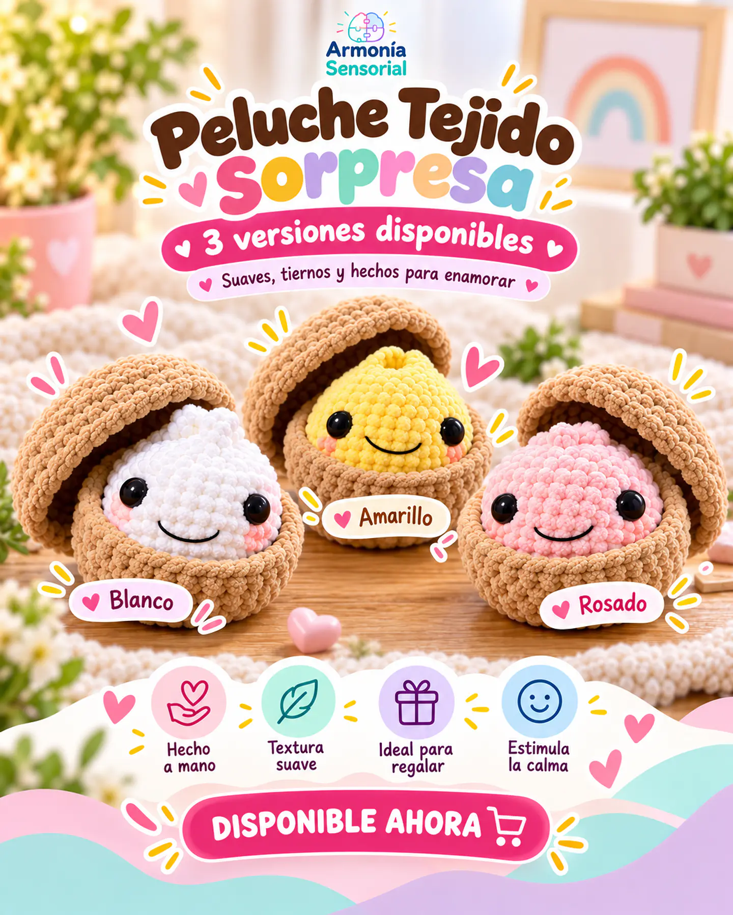 Peluchito Sorpresa Tejido a Mano – 5 Diseños 3