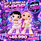 Kit 2 Muñecas K-Pop – Cabello Negro + Lila - Miniatura 5