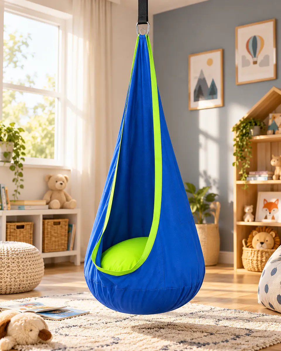 Columpio Sensorial Colgante para Niños con Cojín Inflable 2
