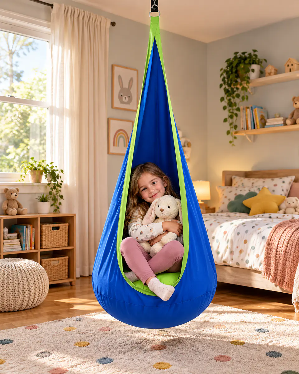 Columpio Sensorial Colgante para Niños con Cojín Inflable 4
