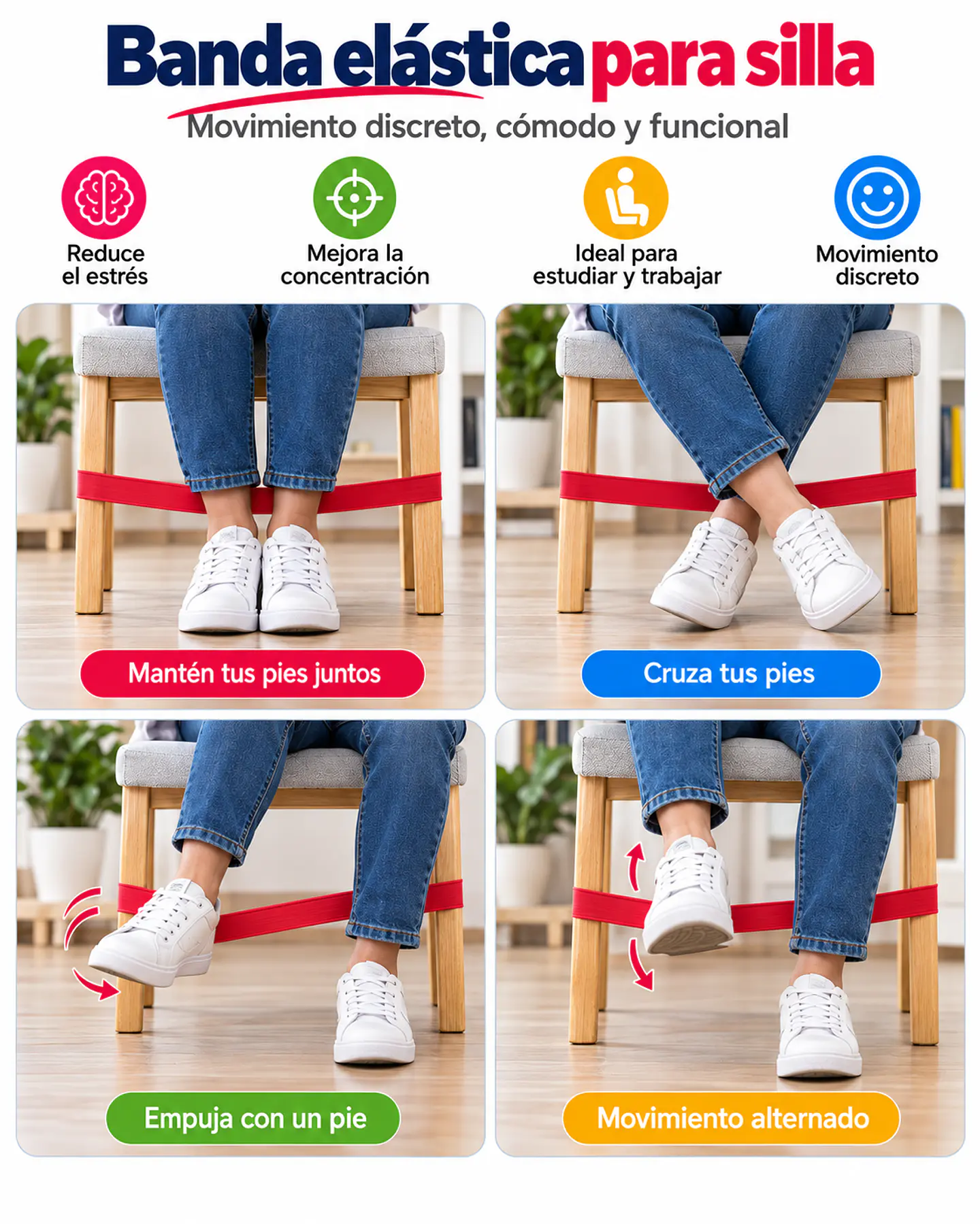 Pack x2 Cintas Rebotadoras Sensoriales para Silla 2