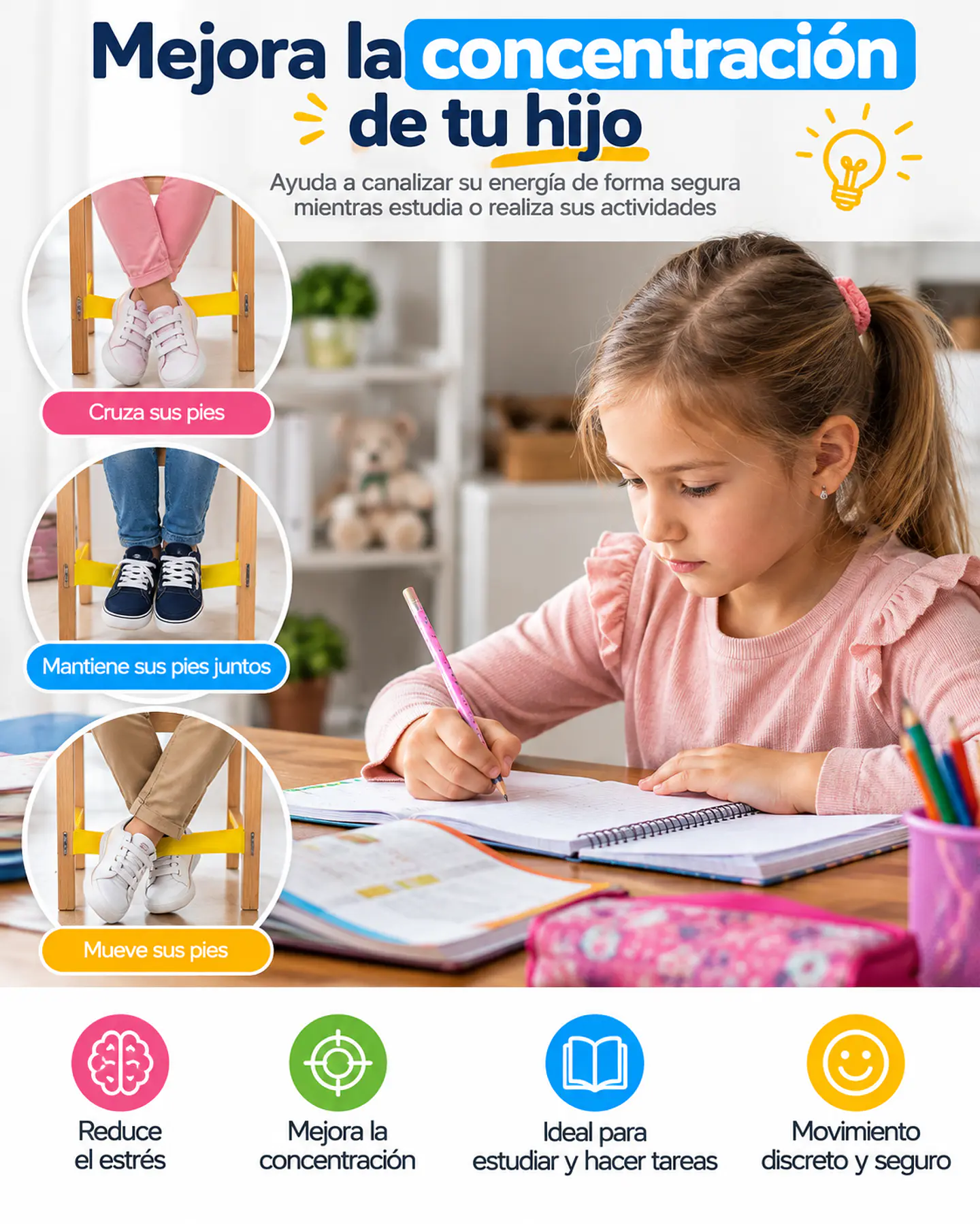 Pack x2 Cintas Rebotadoras Sensoriales para Silla 5