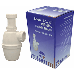 SIFON 1.1/2 PLASTICO SALIDA RECTA TAUMM