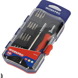 SET ATORNILLADOR CHICHARRA 18PCS WORKPRO
