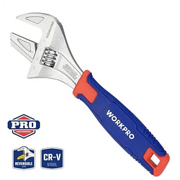 LLAVE AJUSTABLE 8  PULG APERTURA AMPLIA WORKPRO
