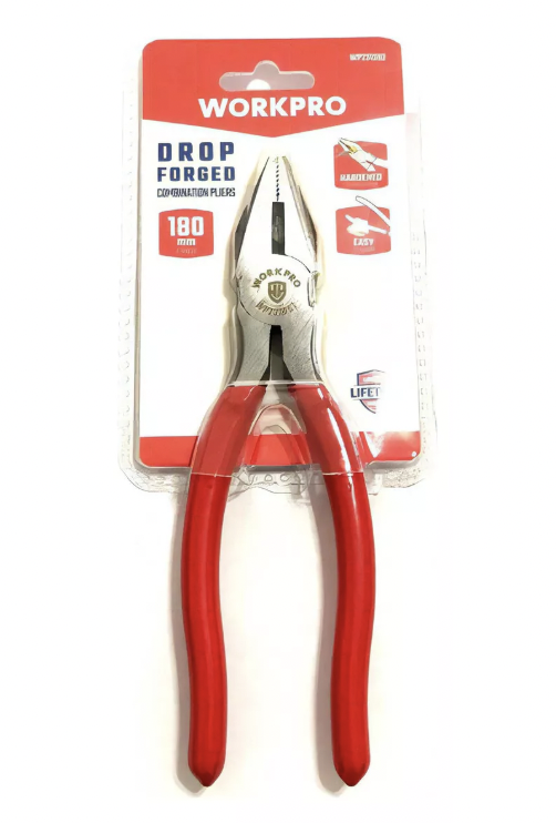 ALICATE UNIVERSAL 7 PULG ROJO WORKPRO