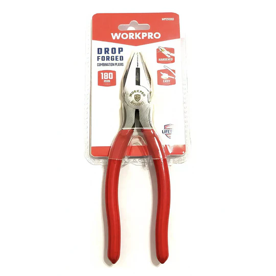 ALICATE UNIVERSAL 7 PULG ROJO WORKPRO