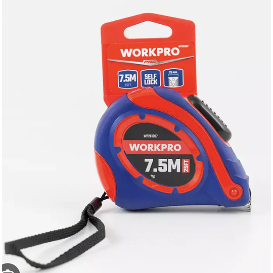 HUINCHA 7.5MTS PLASTICA WORKPRO