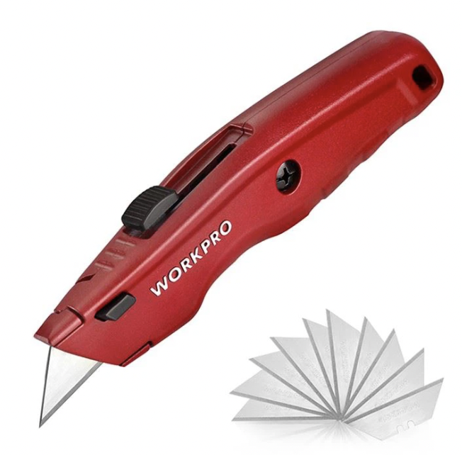 CORTA CARTON ALUMINIO ROJO WORKPRO