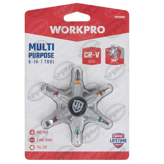 SET PUNTAS MAGNETICAS 6 EN 1 WORKPRO