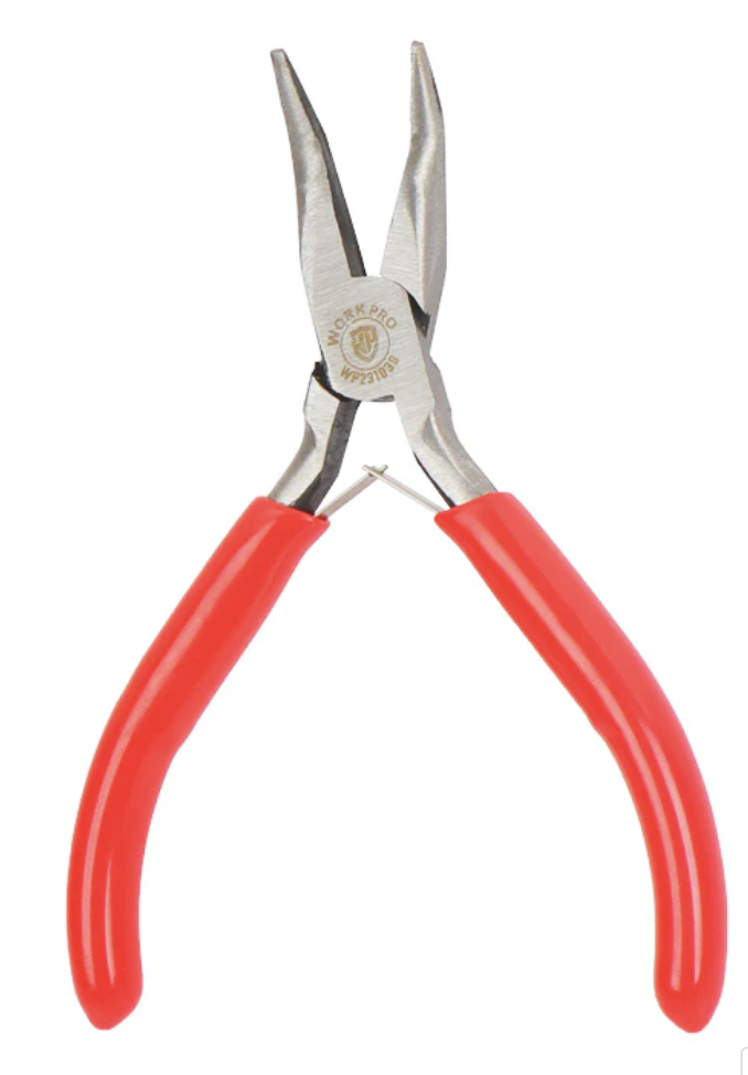 ALICATE MINI PUNTA CURVO ROJO WORKPRO
