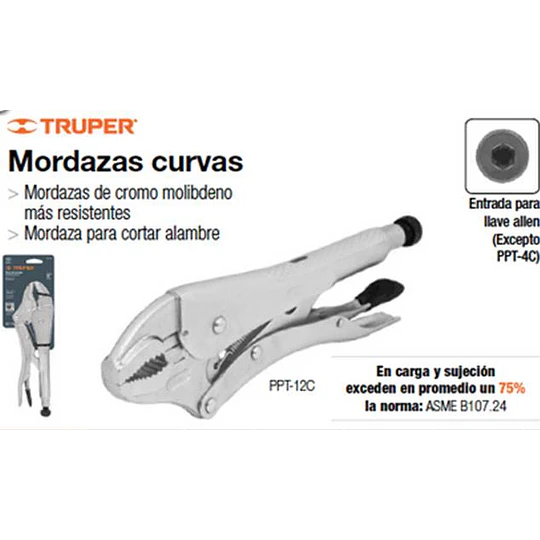 CAIMAN MORDAZA CURVA 10 # PPT-10C TRUPER