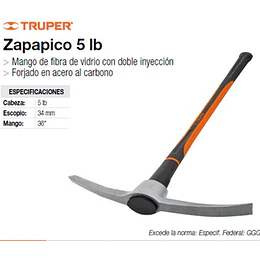 PICOTA TRUPER 5 LBS MANGO FIBRA VIDRIO # ZP-5M