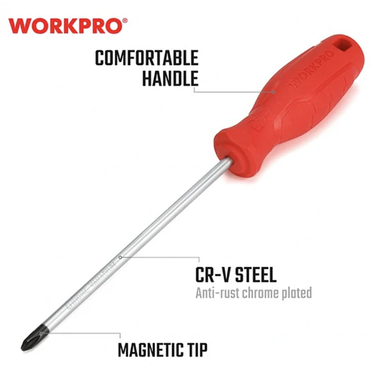DESTORNILLADOR PH1X100 ROJO WORKPRO