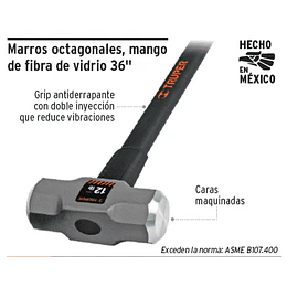 COMBO TRUPER 12 LBS. MANGO FIBRA VIDRIO# MD-12F