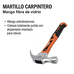 MARTILLO CARPINTERO FIBRA 16OZ TRUPER