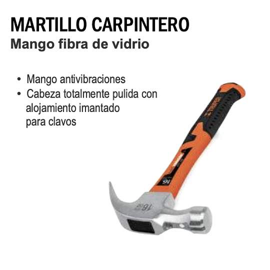 MARTILLO CARPINTERO FIBRA 16OZ TRUPER