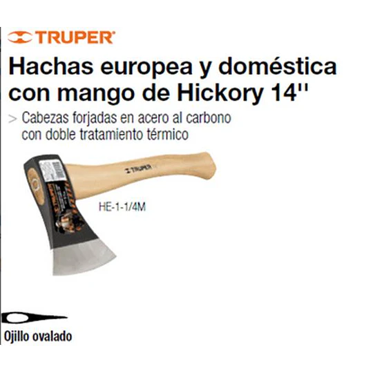 HACHA TRUPER TIPO EUROPEO 1.1/3 LBS 600G