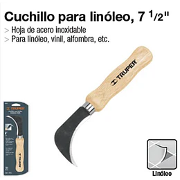 CUCHILLO TRUPER CURVO P/LINOLEO 8PULG # NL-8