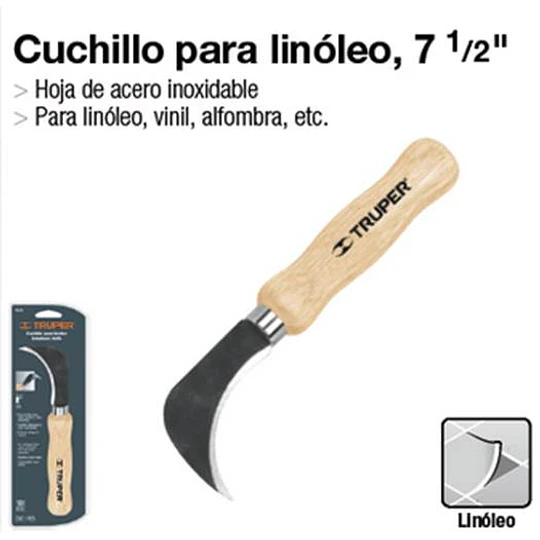CUCHILLO TRUPER CURVO P/LINOLEO 8PULG # NL-8