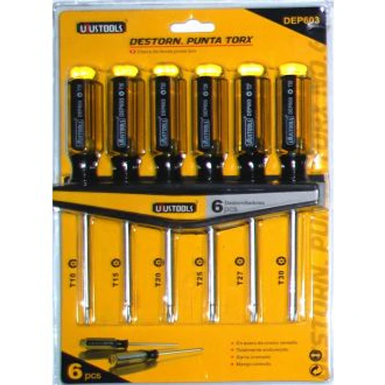 DESTORNILLADOR PUNTA TORX 6PCS UYUSTOOLS