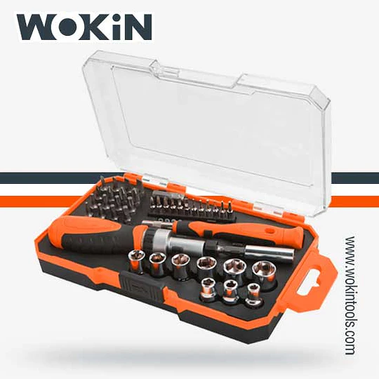 SET PUNTAS Y DADOS 42PC WOKIN