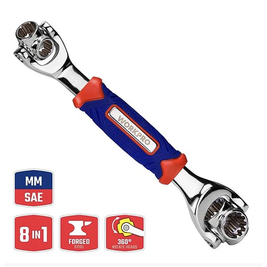 LLAVE MULTIFUNCIONAL 8 EN 1 WORKPRO
