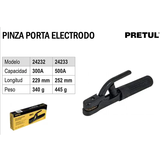PINZA PORTA ELECTRODO 500A PRETUL