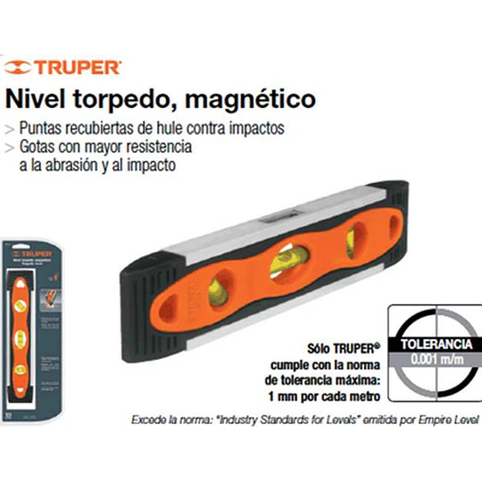 NIVEL TRUPER TORPEDO 10PULG MAGNETICO # NTX-9