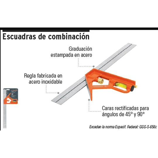 ESCUADRA COMBINACION TRUPER 12PULG # ECT-12