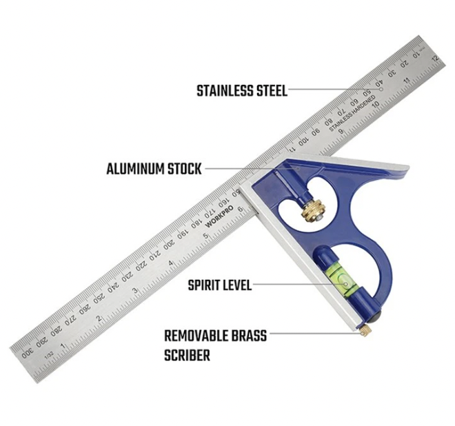 ESCUADRA COMBINADA 12PULG ALUMINIO WORKPRO