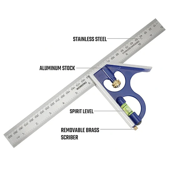ESCUADRA COMBINADA 12PULG ALUMINIO WORKPRO