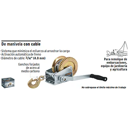TECLE TRUPER DE MANIVELA  540 KGS # MAW-54C