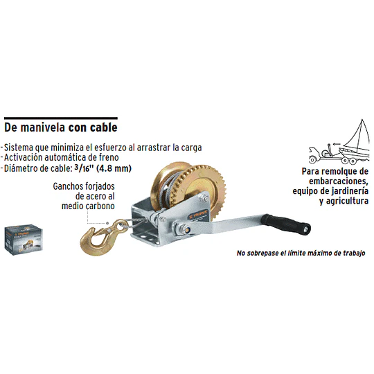 TECLE TRUPER DE MANIVELA  540 KGS # MAW-54C
