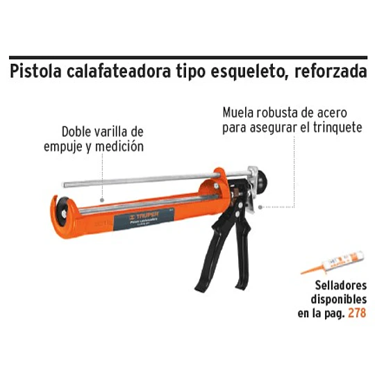 PISTOLA APLICAR SILICONA TRUPER # PICA-X  81/2 X 2pulg