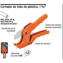 CORTA TUBOS PVC 1.5/8 # COT-PVC TRUPER