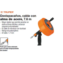 DESTAPADOR P/DESAGUE 7.6 MTS # DECA-25 TRUPER