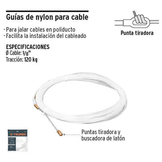 GUIA P/ELECTRICISTA NYLON 30 MT TRUPER