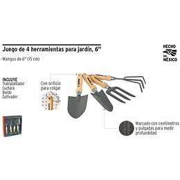 HERRAMIENTAS TRUPER JARDIN 6 (4PZAS) # JJ-4