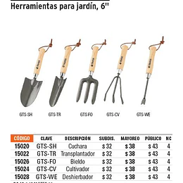 PALA JARDIN 6PULG GTS SH TRUPER