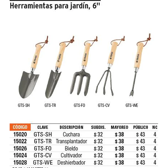 TRANSPLANTADOR TRUPER P/JARDIN 6PULG GTS-TR