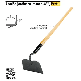 AZADON JARDINERO C/MANGO 48PULG PRETUL