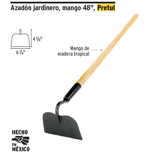 AZADON JARDINERO C/MANGO 48PULG PRETUL