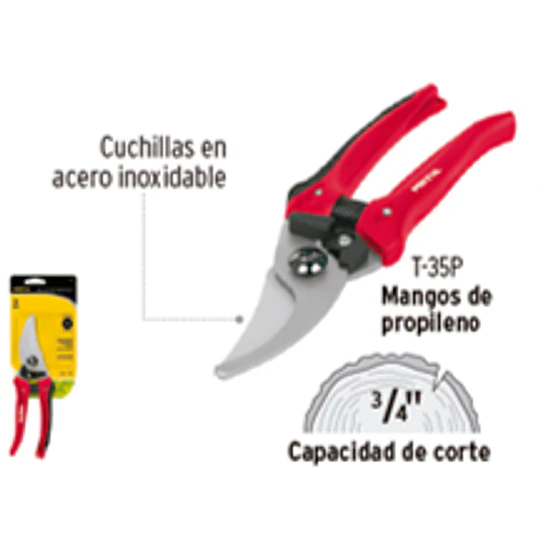 TIJERA PRETUL CORTA RAMA  20 CM # T-35P