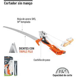 TIJERA TRUPER CORTA RAMAS S/MANGO # TR-82