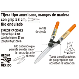 TIJERA TRUPER CORTAR PASTO 19 CM TIPO AMERICANO C/MANGO # TE