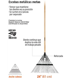 RASTRILLO TRUPER JARDIN 24 DTES C/ MANGO MADERA #EMX-24